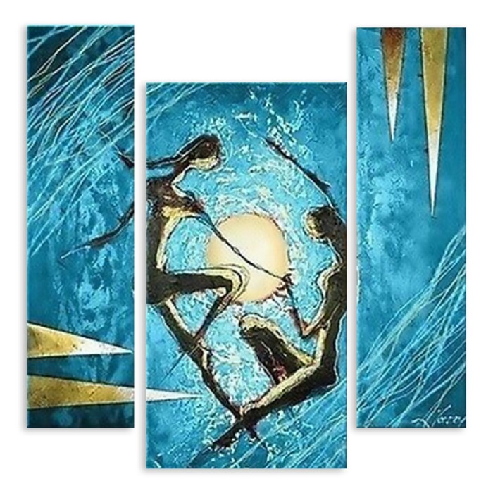 Модульная картина "На дне луны" 120*123 см