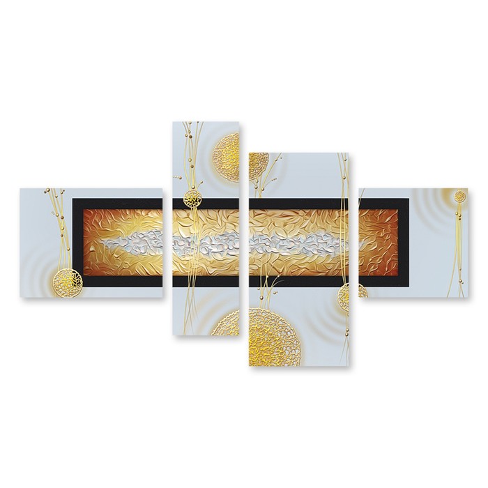 Модульная картина "Плавленное золото" 90*48 см