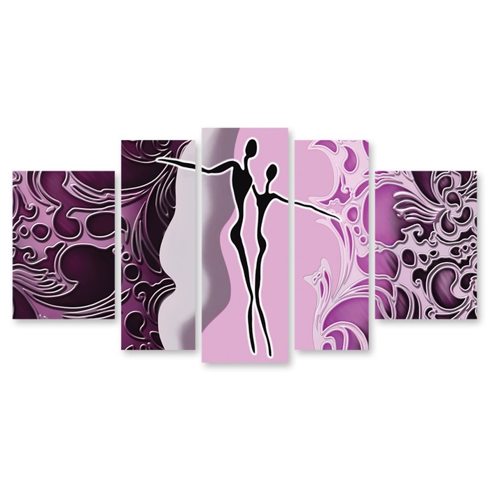 Модульная картина "Две фигуры" 90*43 см