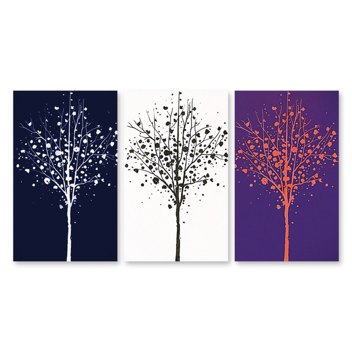 Модульная картина "Времена года" 90*48 см