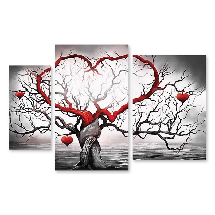 Модульная картина "Дерево любви" 120*77 см