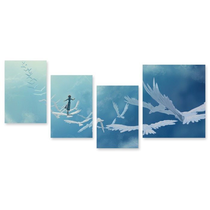 Модульная картина "Лёгкость" 120*57 см