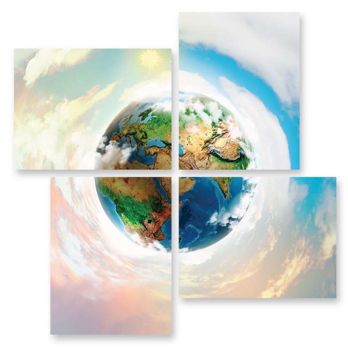 Модульная картина "Земля" 90*90 см