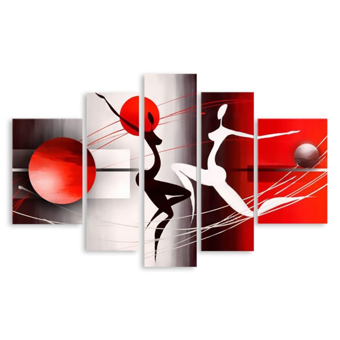 Модульная картина "Танец с шарами" 90*53 см