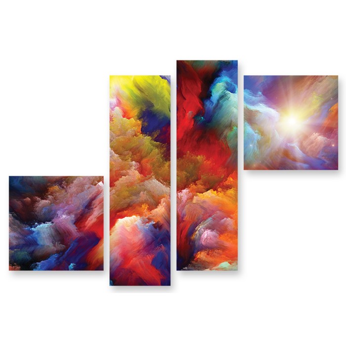 Модульная картина "Цветные облака" 120*86 см