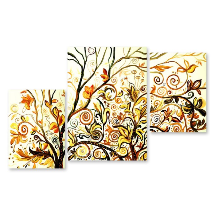 Модульная картина "Осенний орнамент" 120*72 см
