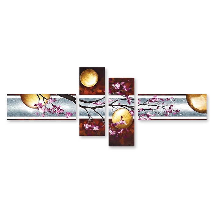 Модульная картина "Вишня" 120*50 см