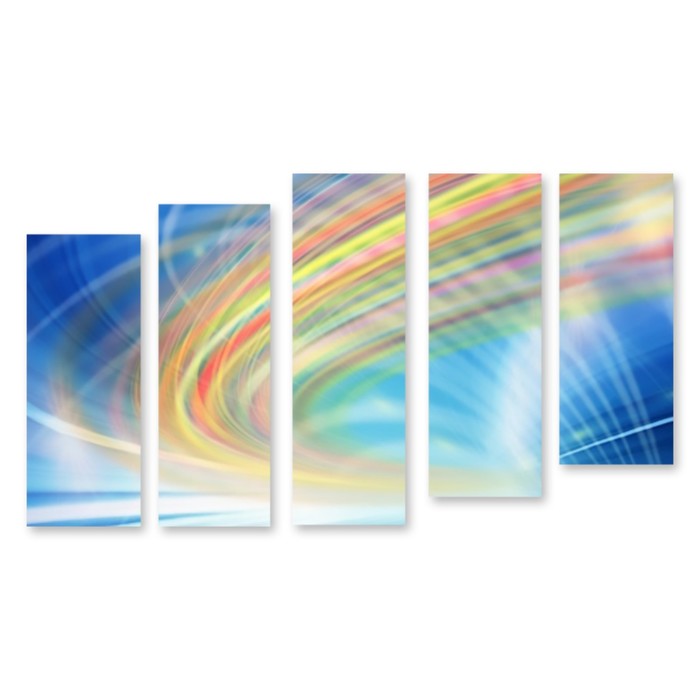 Модульная картина "Радужная абстракция" 90*51 см