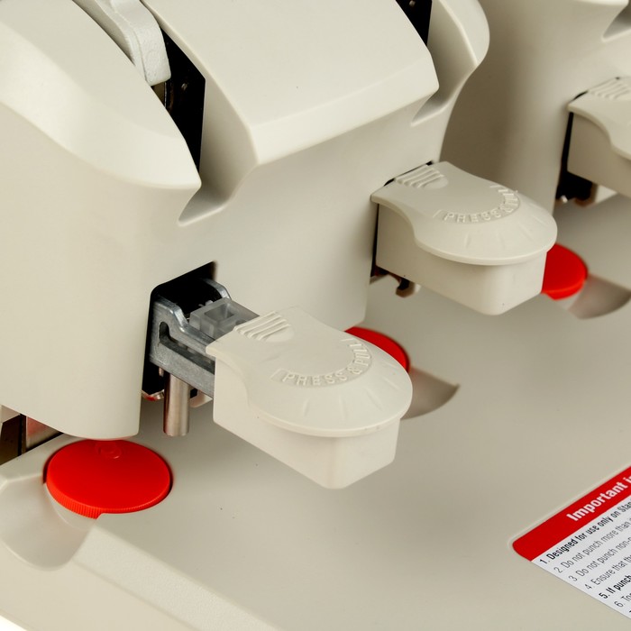 Дырокол мощный на 4 отверстия до 150 листов Kangaro HDP-4160N, металлический, с линейкой, бежевый