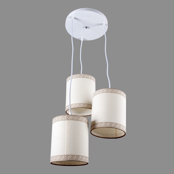 Люстра подвесная "Трис" E27 15Вт бежевый 30х30х100см.