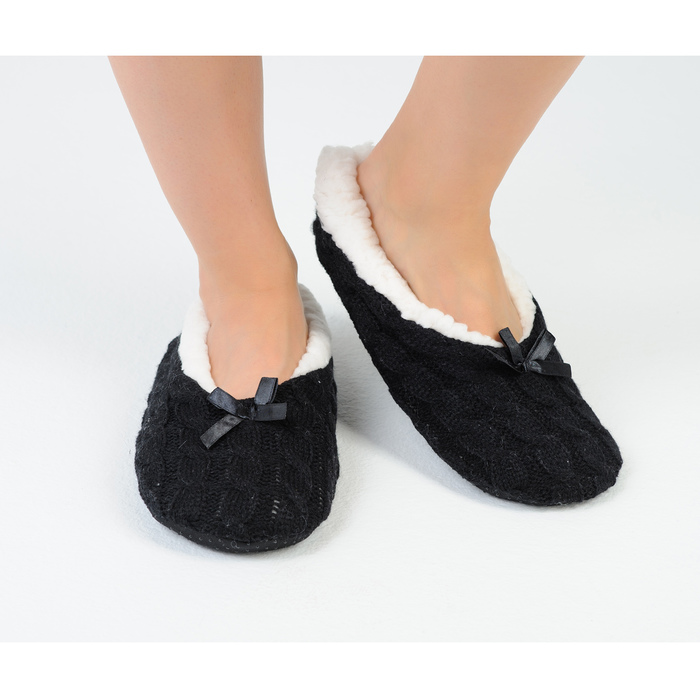 Тапочки комнатные женские  арт. A-0001 (чёрный) (р. 35-38)