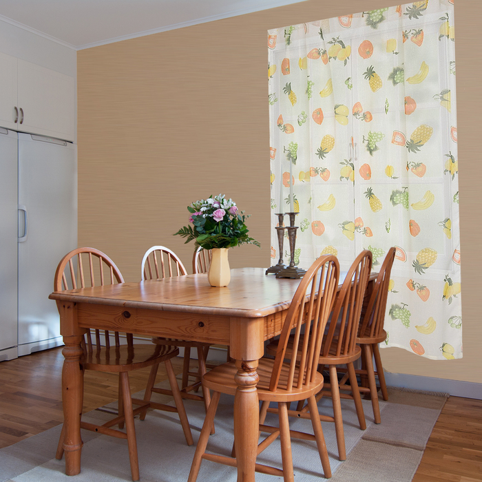 Тюль для кухни "Этель" Ананасы 130х180 см, 100% п/э