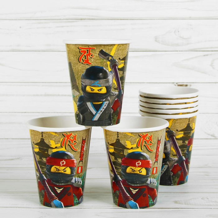 Стакан бумажный "Лего Ниндзяго", 270 мл (набор 8 шт)