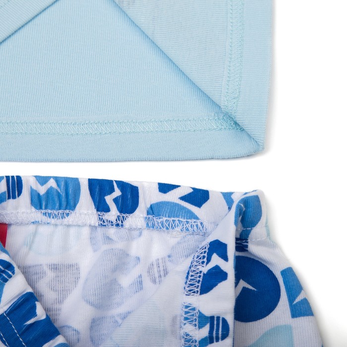 Комплект для мальчика (майка, трусы-боксеры), рост 140 см, цвет голубой