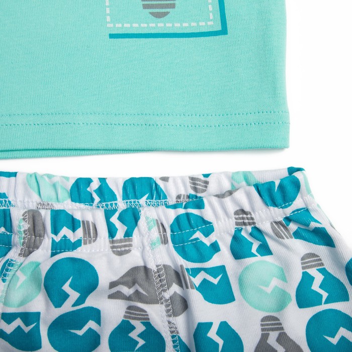 Комплект для мальчика (майка, трусы-боксеры), рост 140 см, цвет бирюзовый