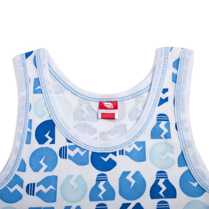 Майка для мальчика, рост 92 см, цвет голубой