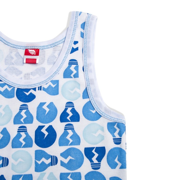 Майка для мальчика, рост 92 см, цвет голубой