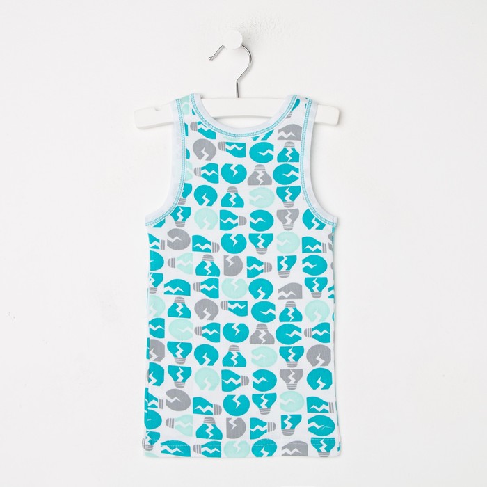 Майка для мальчика, рост 92 см, цвет бирюзовый