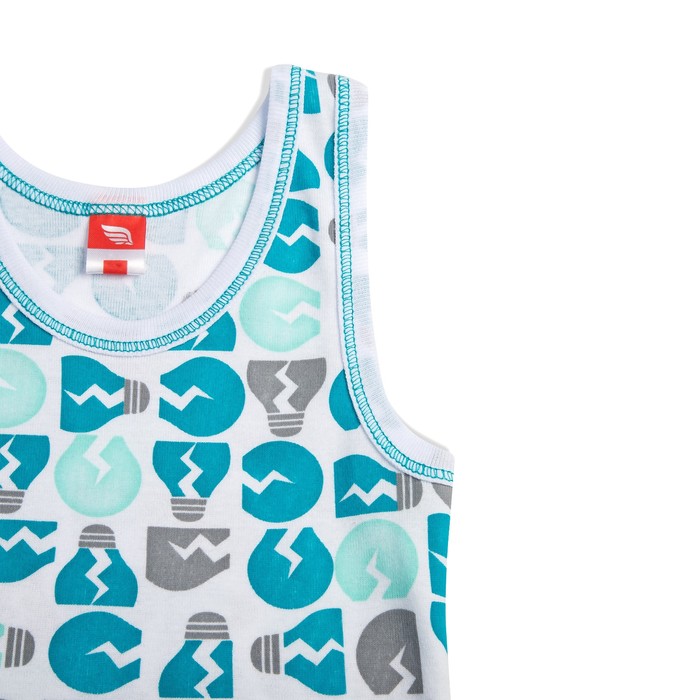 Майка для мальчика, рост 92 см, цвет бирюзовый