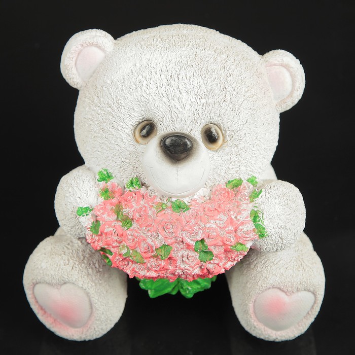 Фигурка "Медведь с цветочком"