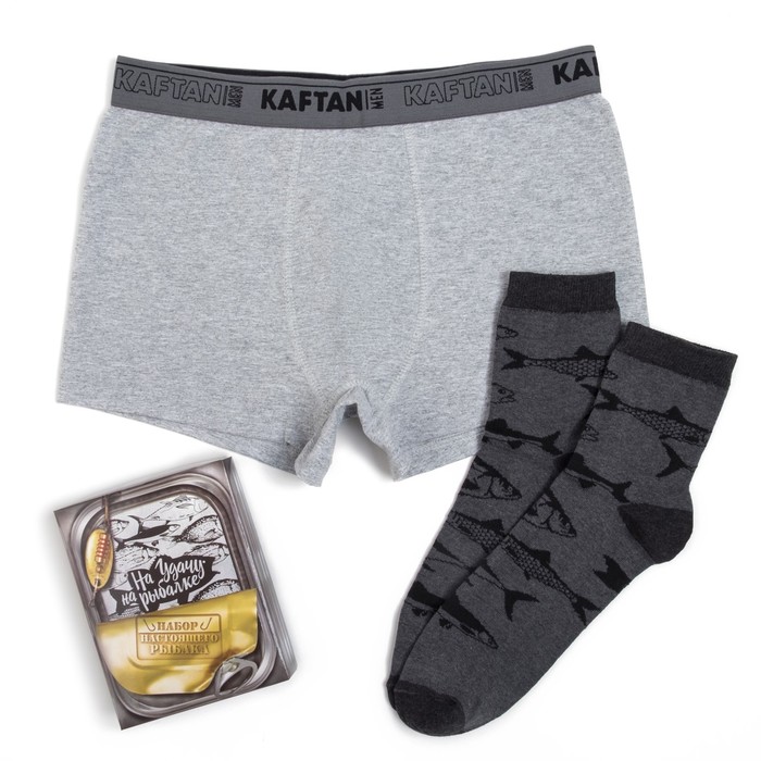 Набор мужской "Рыбалка" трусы и носки, размер 56