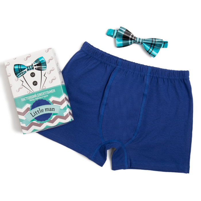 Набор "Настоящий джентльмен" трусы и галстук-бабочка, размер 30