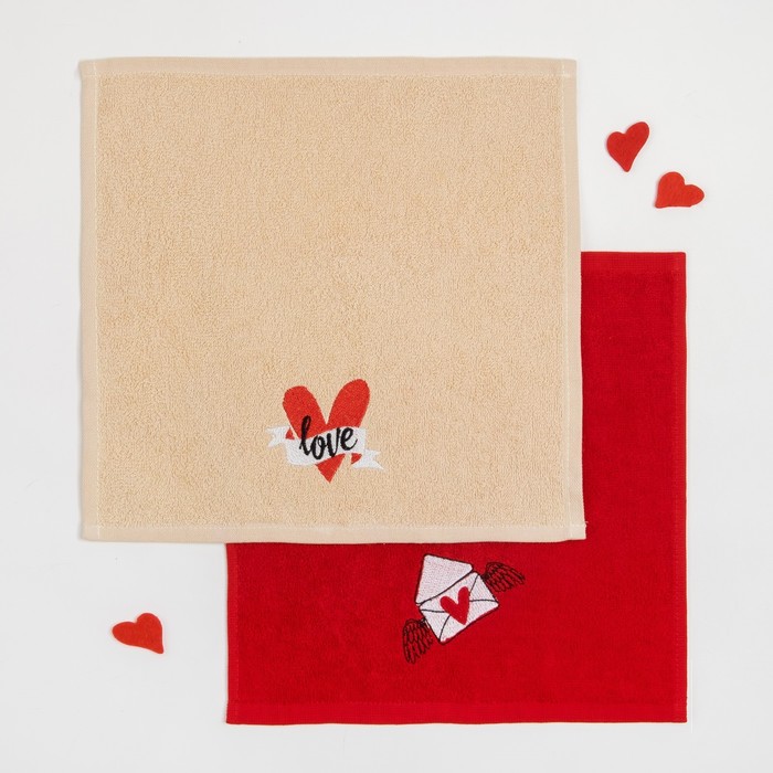 Набор полотенец "Be mine" 30х30 - 2 шт., 100% хл., 340 гр/м2