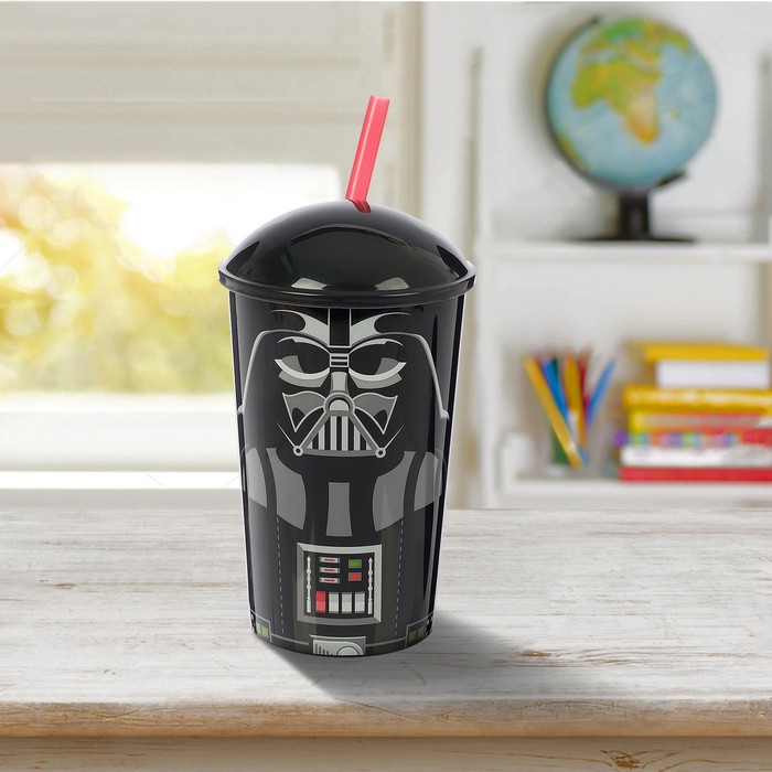 Стакан 400 мл "Звёздные войны. Дарт Вейдер", с соломинкой и крышкой