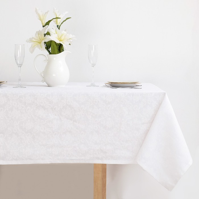 Скатерть "Доляна" Традиции 145х250 см, 100% хлопок, рогожка, 162 г/м2