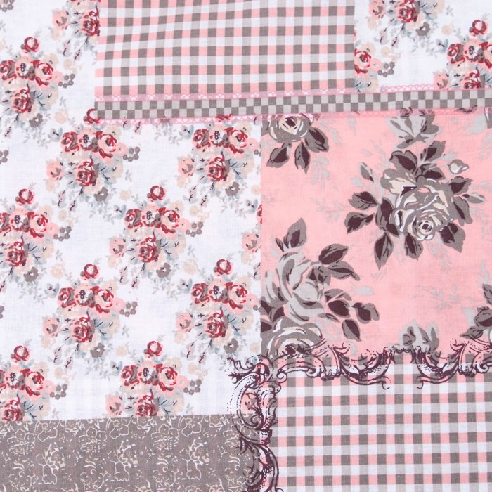 Постельное бельё "Этель" 2 сп. Розовый прованс175х215 см, 200х220 см, 70х70 см - 2 шт., 100% хлопок, бязь 125 г/м²