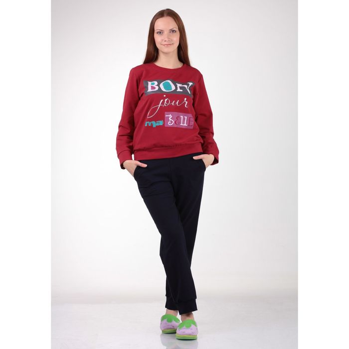 Толстовка женская 2188 цвет бордовый, р-р 52