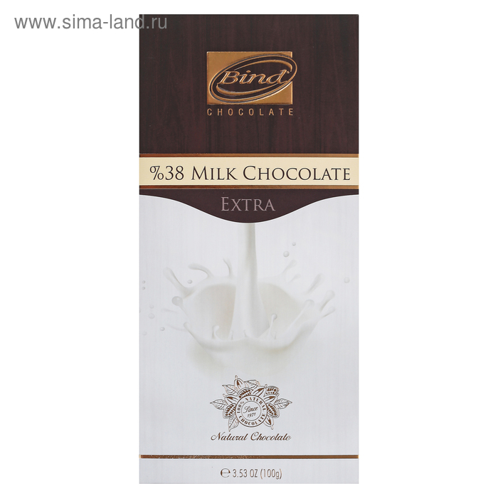 Молочный шоколад экстра Bind, 100 г