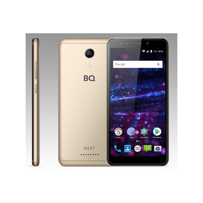 Смартфон BQ S-5522 Next Gold 18:9. 5,45" FW+,960*480, 8Gb, 1GbRAM, 5Mp+5Mp