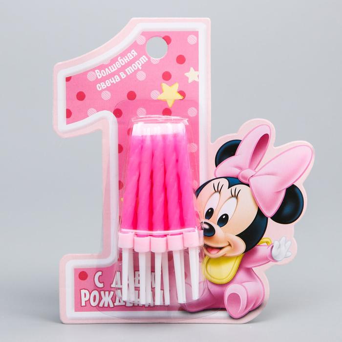 Свеча в торт Дисней "1 год", Минни Маус