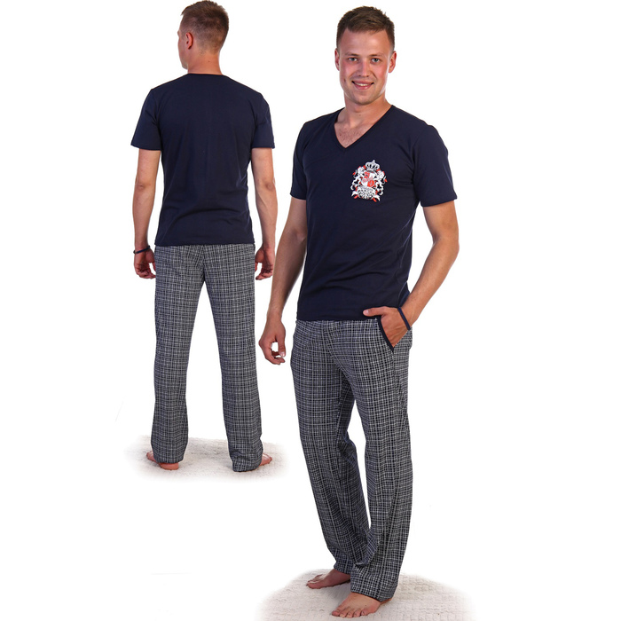 Комплект мужской (футболка, брюки) 1859 цвет МИКС, р-р 50