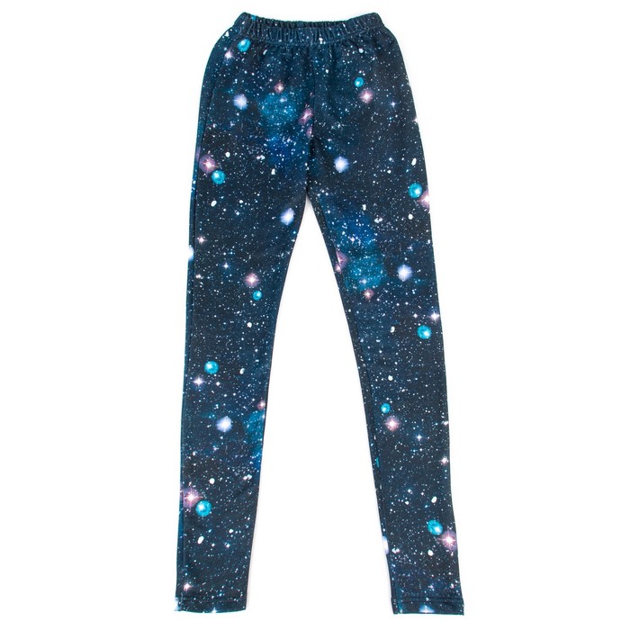 Брюки (легинсы) женские Юность цвет синий, принт звёзды, размер 54