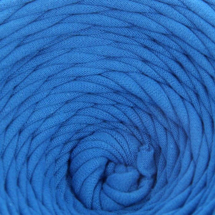 Пряжа трикотажная широкая KNITKA 100м/300гр , ширина 7-9 мм (василек)