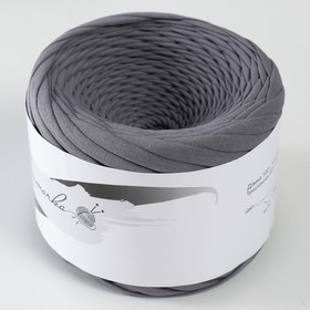 

Пряжа трикотажная широкая 100м/320±30гр, ширина нити 7-8 мм (дым)