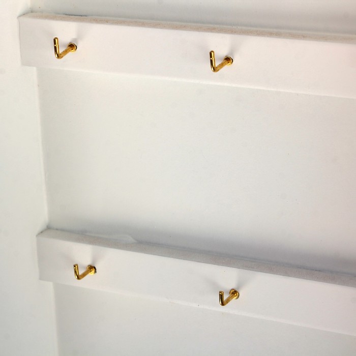 Ключница дерево 6 крючков "Воздушный шар в цветах" белая 28х22х6,5 см