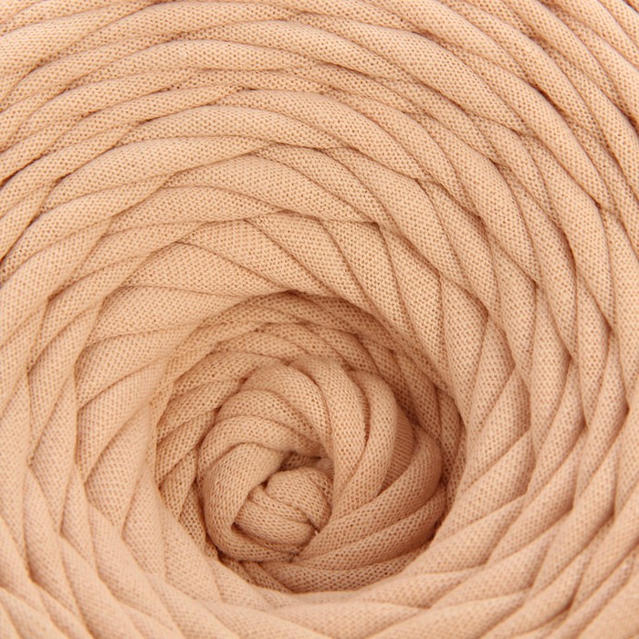 Пряжа трикотажная широкая KNITKA 100м/300гр , ширина 7-9 мм (капучино)