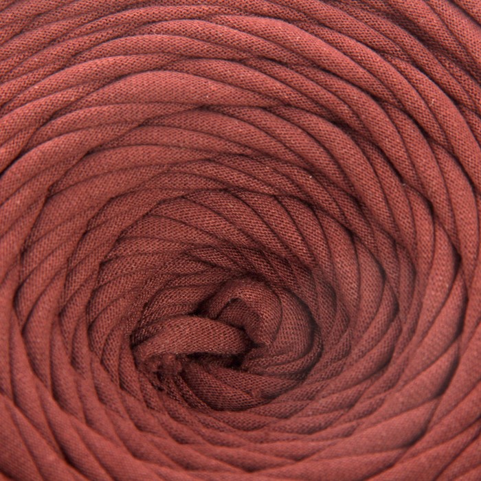 Пряжа трикотажная широкая KNITKA 100м/300гр , ширина 7-9 мм (коричневый)