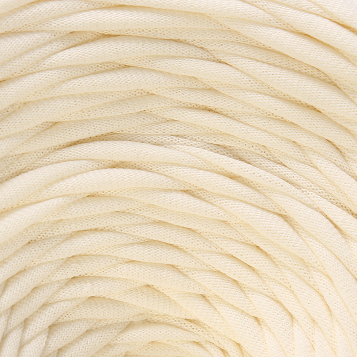 Пряжа трикотажная широкая KNITKA 100м/300гр , ширина 7-9 мм (молочный)