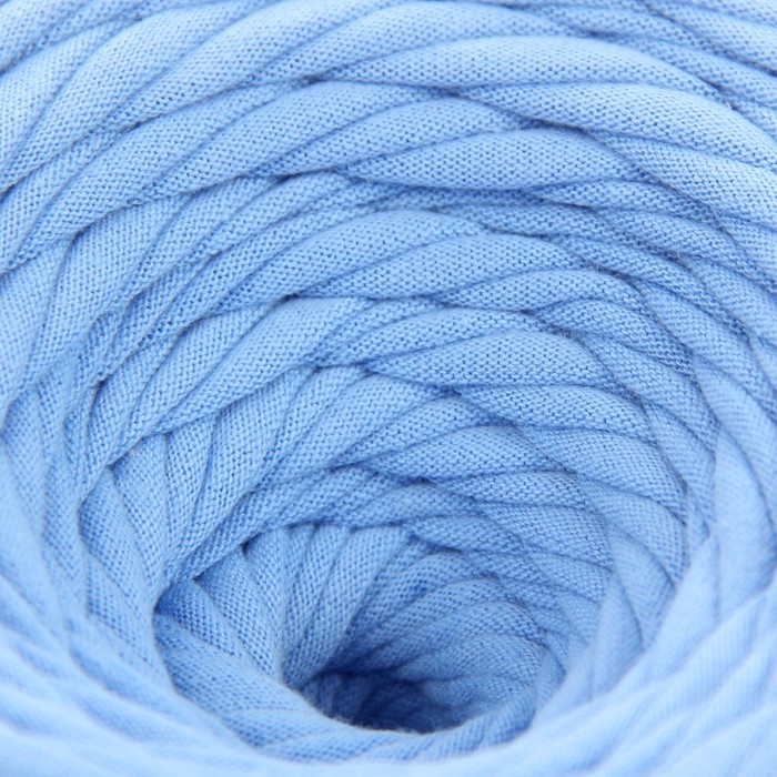 Пряжа трикотажная широкая KNITKA 100м/300гр , ширина 7-9 мм (небесный)