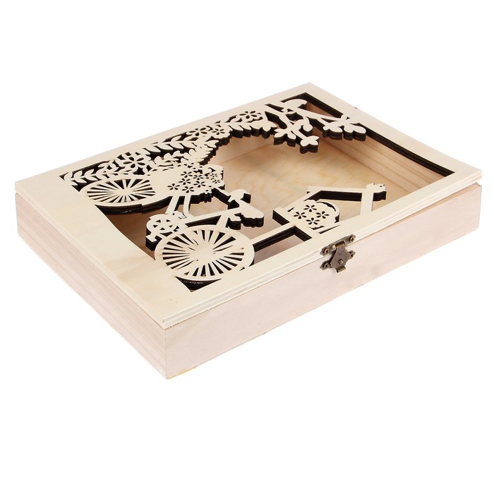 Шкатулка дерево для росписи "Велосипед" 19х26,5х4 см