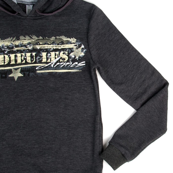 Джемпер (толстовка) мужской 2007 цвет тёмно-серый, р-р 44