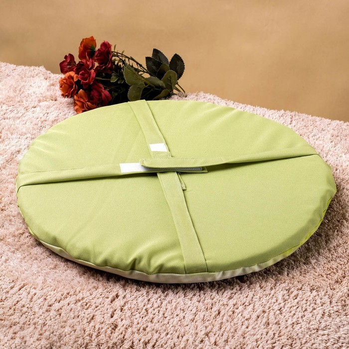 Подушка на стул «Лайм", струттофайбер, диаметр 40см, высота 3см, п/э 100%