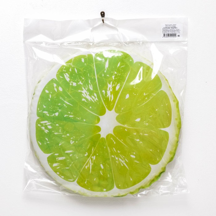 Подушка на стул «Лайм", струттофайбер, диаметр 40см, высота 3см, п/э 100%