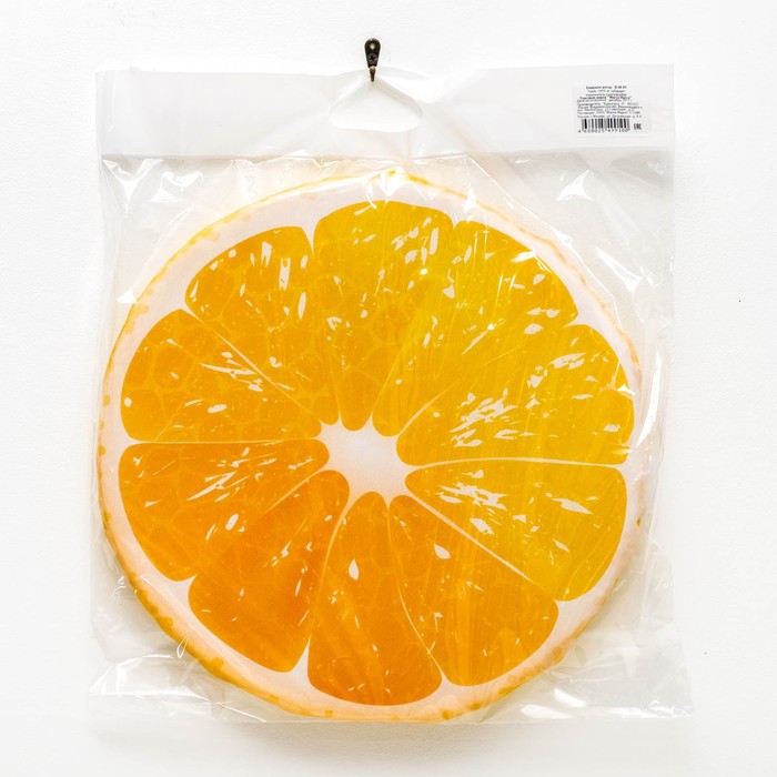 Подушка на стул «Апельсин", струттофайбер, диаметр 40см, высота 3см, п/э 100%