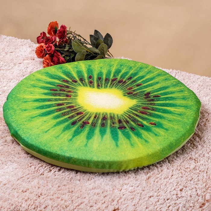Подушка на стул «Киви", струттофайбер, диаметр 40см, высота 3см, п/э 100%