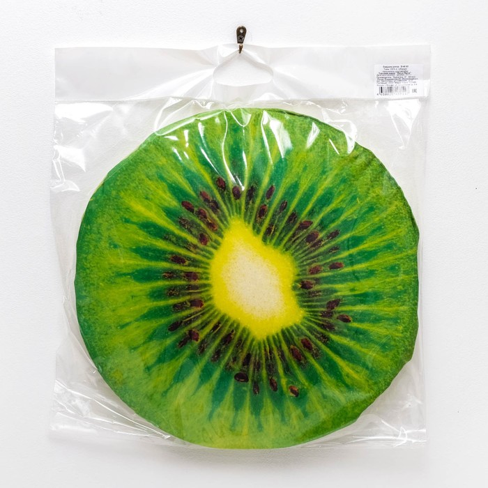 Подушка на стул «Киви", струттофайбер, диаметр 40см, высота 3см, п/э 100%